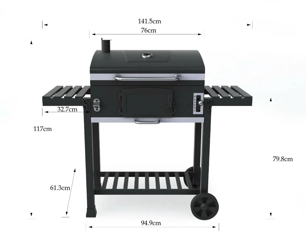 Outdoor XXL Smoker Barbecue Charcoal Portable BBQ Grill Home Garden