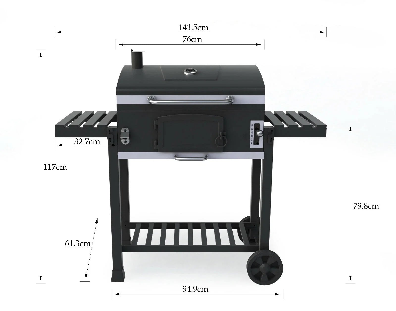 Outdoor XXL Smoker Barbecue Charcoal Portable BBQ Grill Home Garden